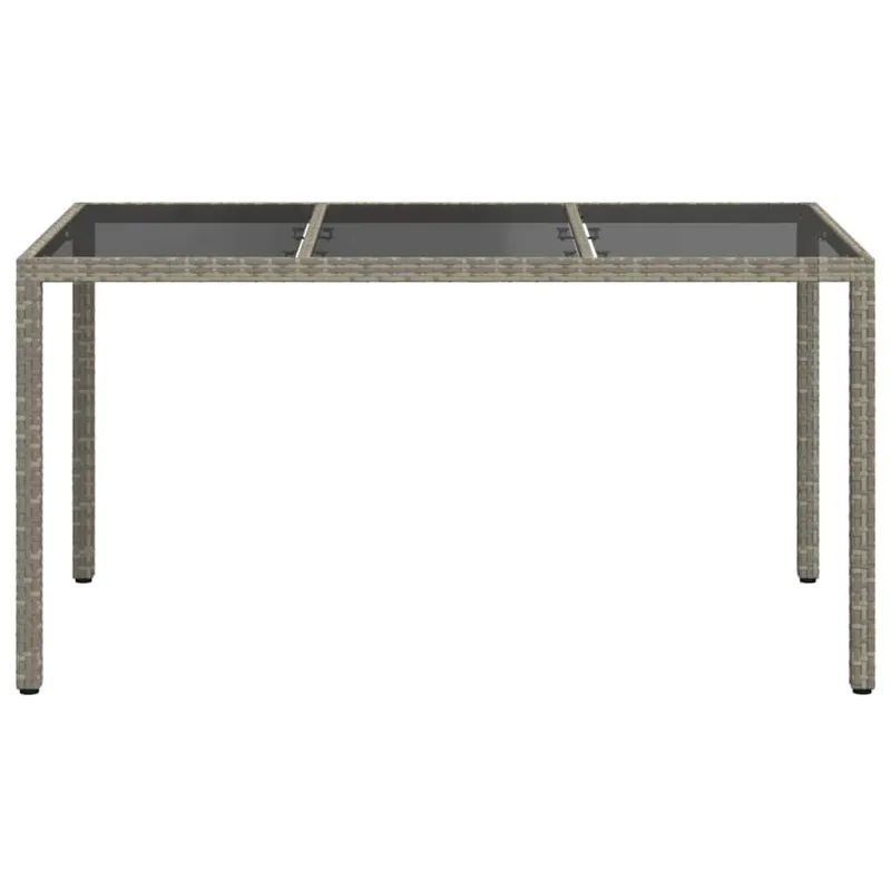 Sodo stalas Pilka 150 x 90 x 75 cm poliratanas