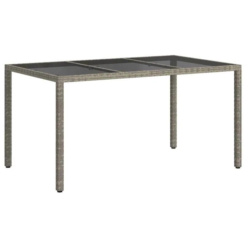Sodo stalas Pilka 150 x 90 x 75 cm poliratanas