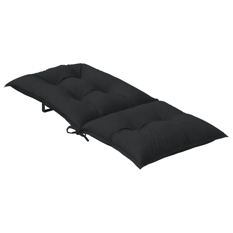 Aukštos atlošo kėdžių pagalvių rinkinys 2 pcs Melanžinė juoda
