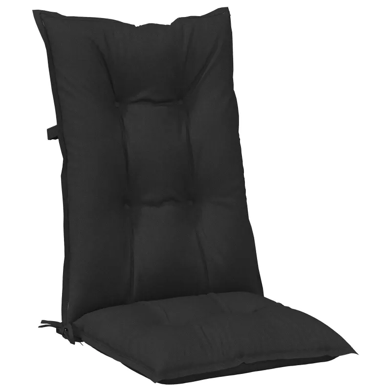 Aukštos atlošo kėdžių pagalvių rinkinys 2 pcs Melanžinė juoda