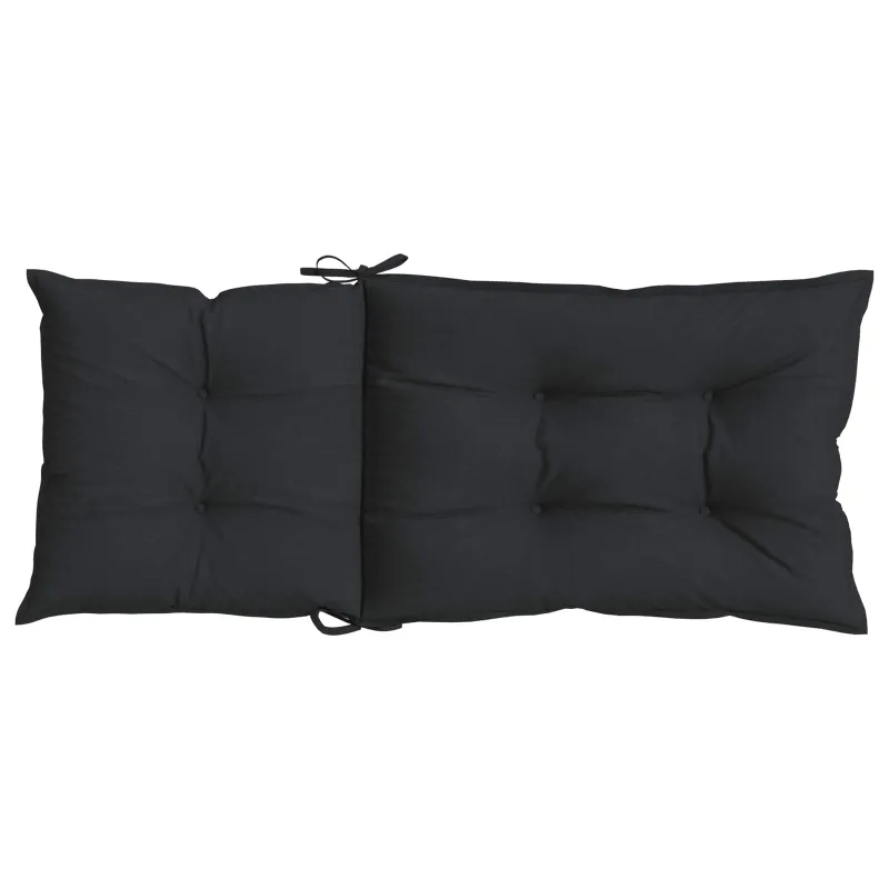 Aukštos atlošo kėdžių pagalvių rinkinys 2 pcs Melanžinė juoda