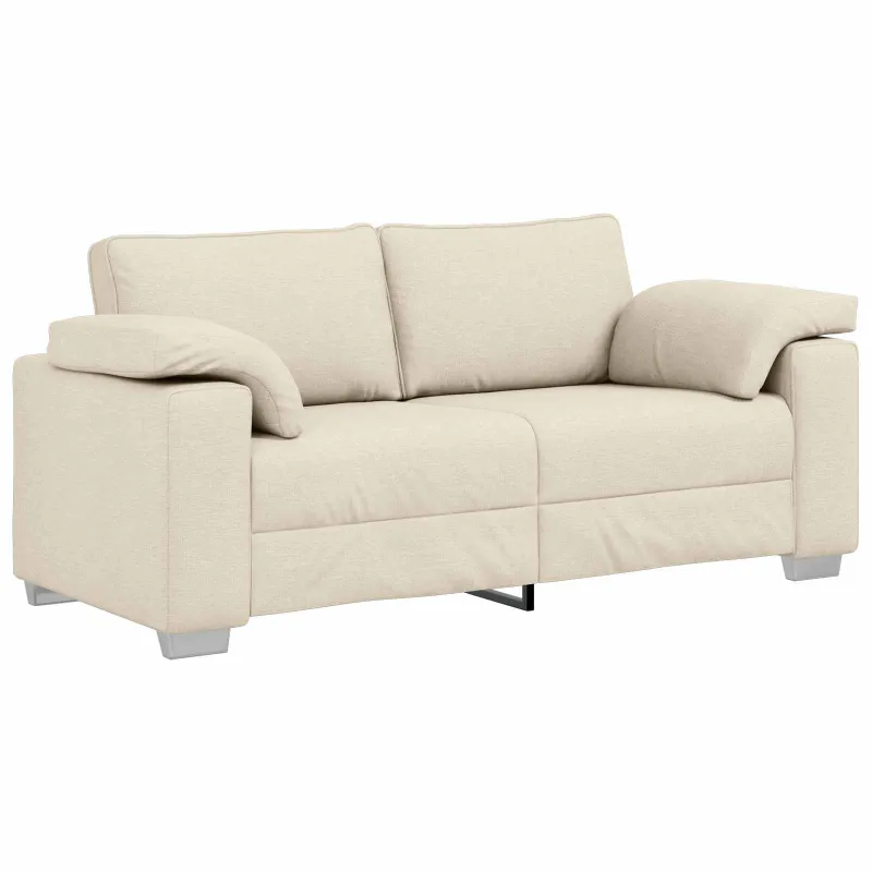Dvitaškė sofa Smėlio 180 cm Lino mišinio audinys