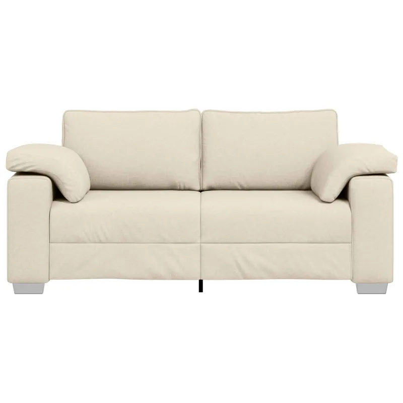 Dvitaškė sofa Smėlio 180 cm Lino mišinio audinys