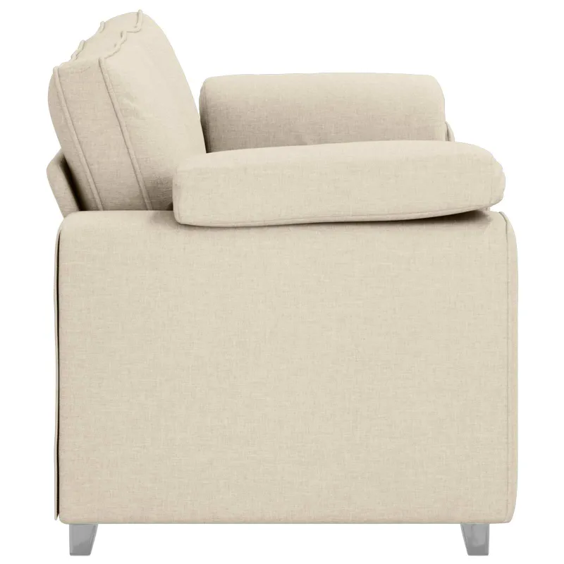 Dvitaškė sofa Smėlio 180 cm Lino mišinio audinys