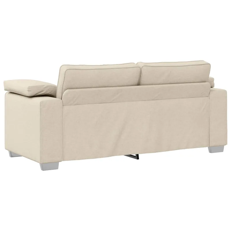 Dvitaškė sofa Smėlio 180 cm Lino mišinio audinys