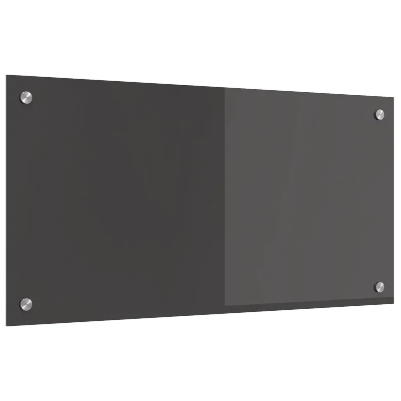 Virtuvės atbraila Tamsiai pilka 80 x 40 cm grūdintas stiklas