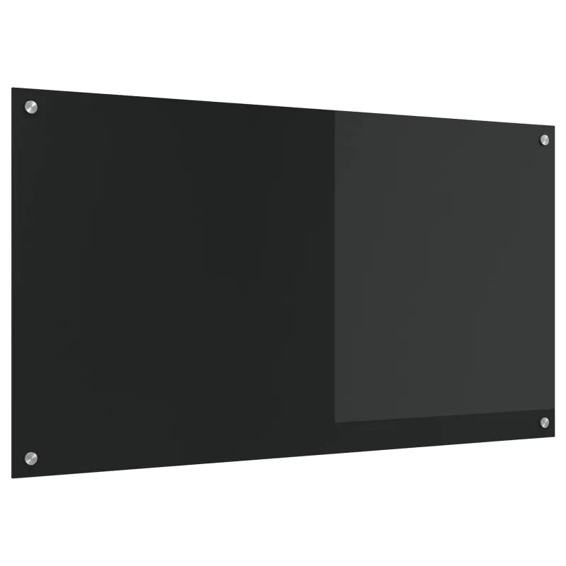 Virtuvės atbraila Juoda 110 x 60 cm grūdintas stiklas
