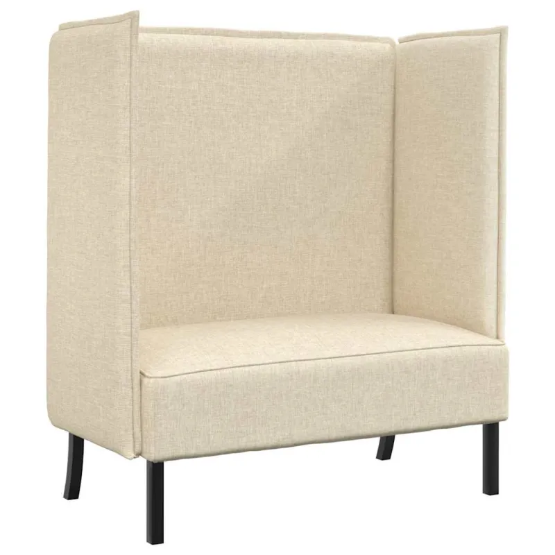 Aukštos nugaros sofa 101cm Kreminė audinys