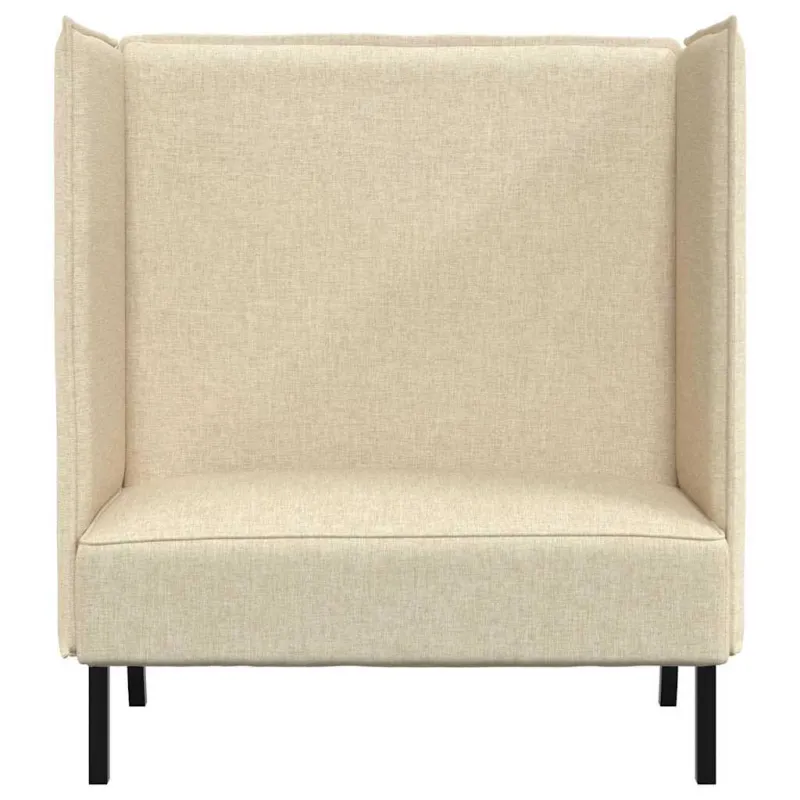 Aukštos nugaros sofa 101cm Kreminė audinys