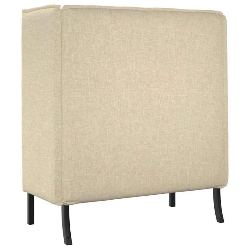 Aukštos nugaros sofa 101cm Kreminė audinys