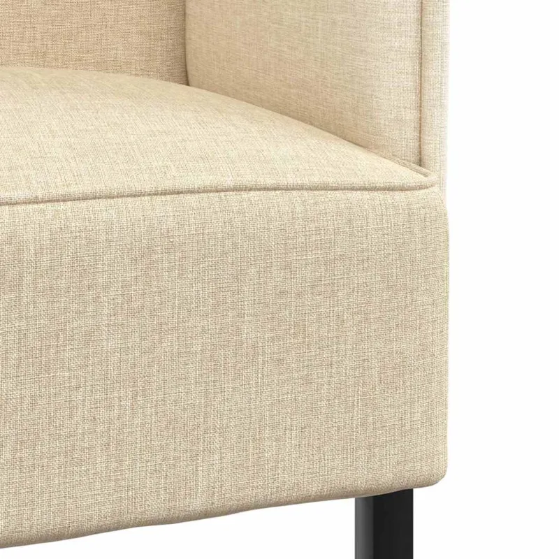 Aukštos nugaros sofa 101cm Kreminė audinys