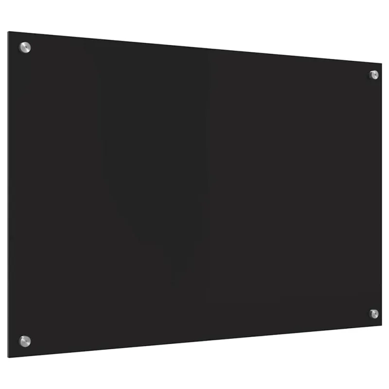Virtuvės atbraila Juoda 90 x 60 cm grūdintas stiklas