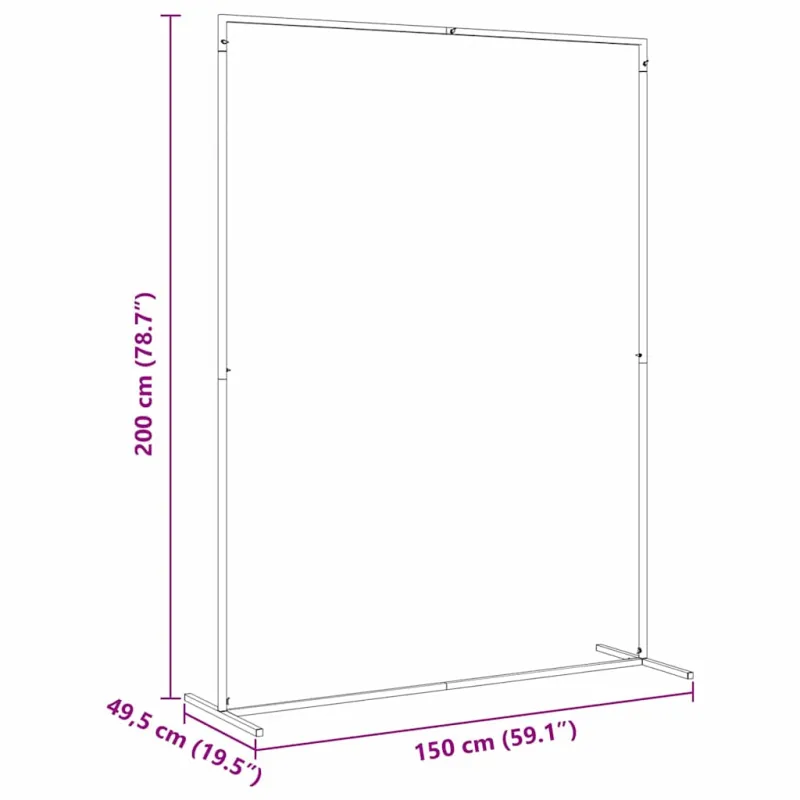 Vestuvinis Arklys Balta 150 x 49,5 x 200 cm Plienas