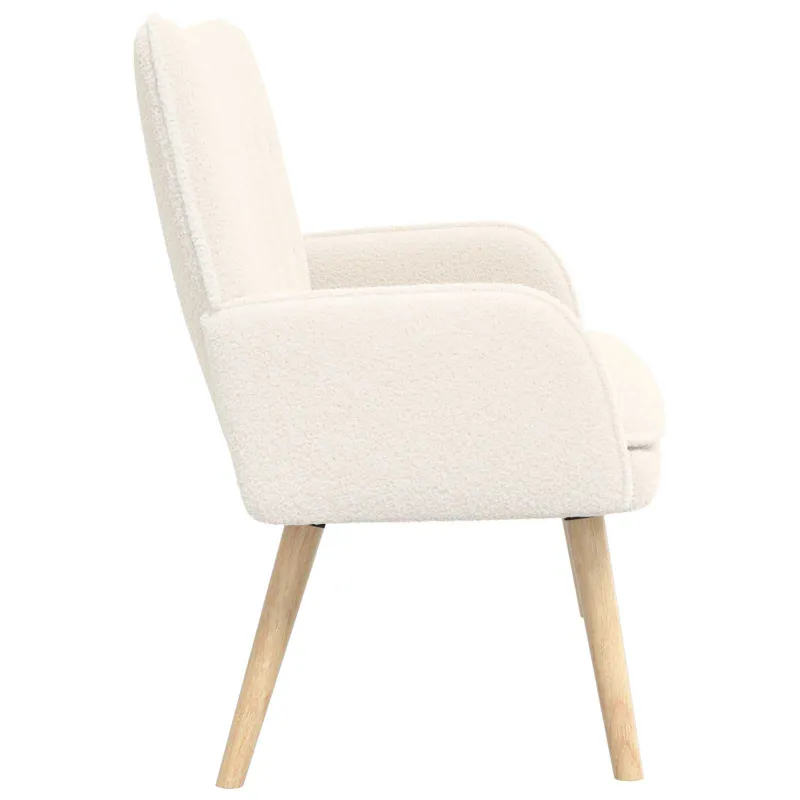 Dvitaškė sofa Kreminė 115 x 61 x 87 cm Bouclé
