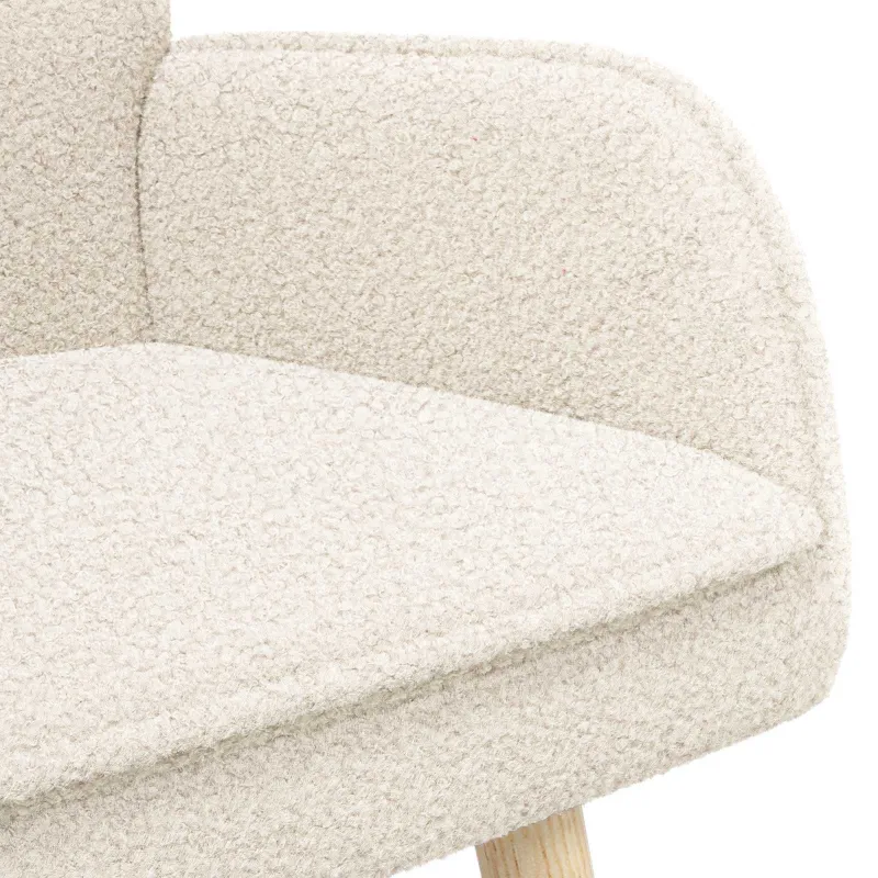 Dvitaškė sofa Kreminė 115 x 61 x 87 cm Bouclé