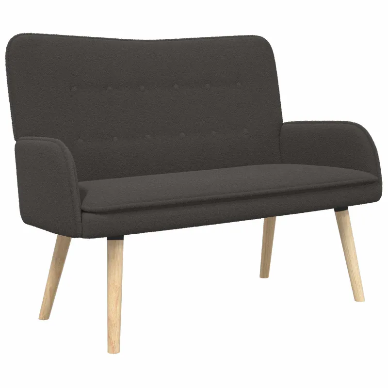 Dvitaškė sofa Tamsiai pilka 115 x 61 x 87 cm Bouclé