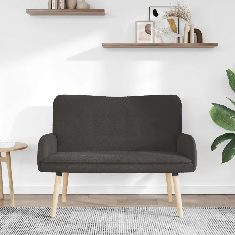 Dvitaškė sofa Tamsiai pilka 115 x 61 x 87 cm Bouclé