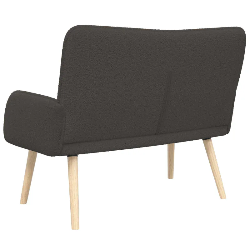 Dvitaškė sofa Tamsiai pilka 115 x 61 x 87 cm Bouclé