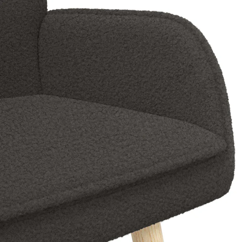 Dvitaškė sofa Tamsiai pilka 115 x 61 x 87 cm Bouclé