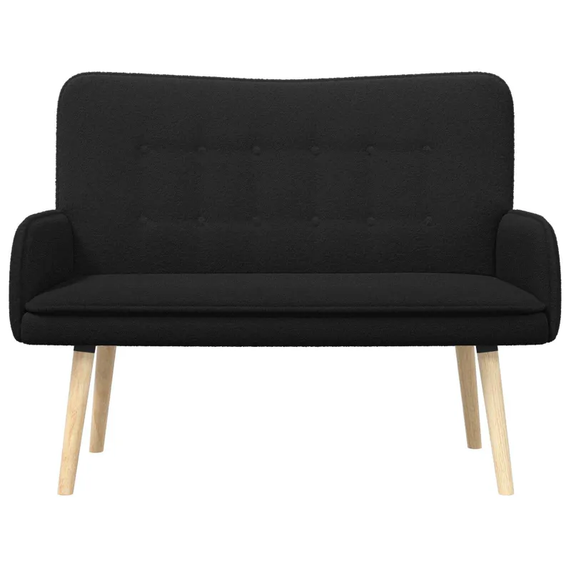 Dvitaškė sofa Juoda 115 x 61 x 87 cm Bouclé