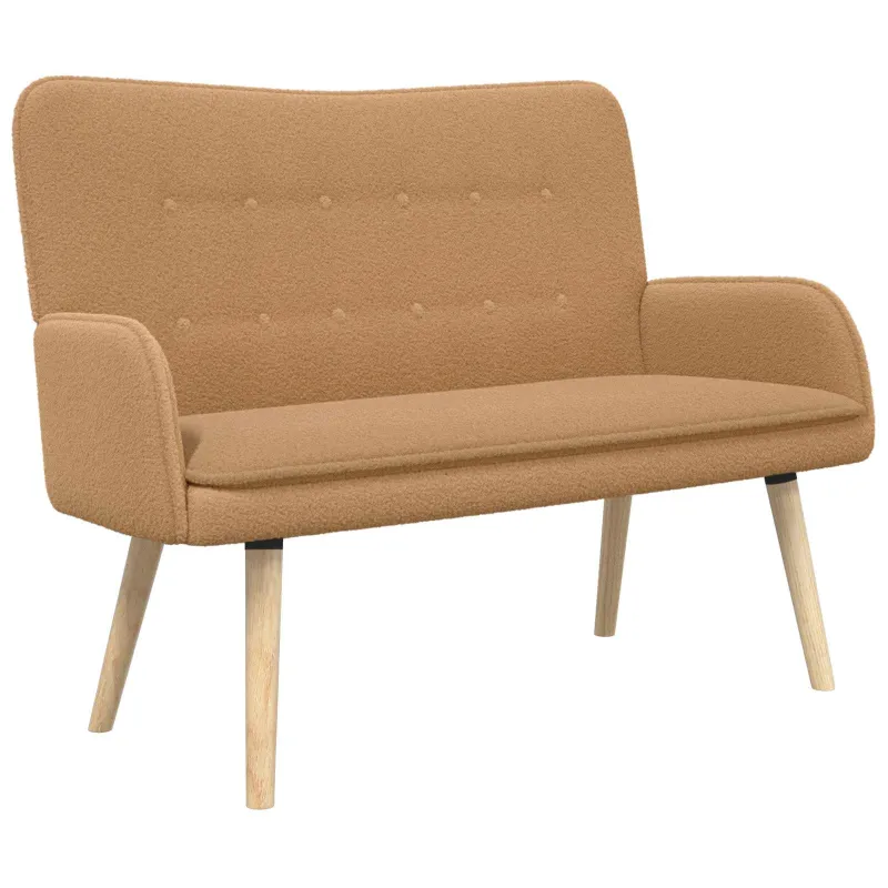 Dvitaškė sofa Smėlio 115 x 61 x 87 cm Bouclé