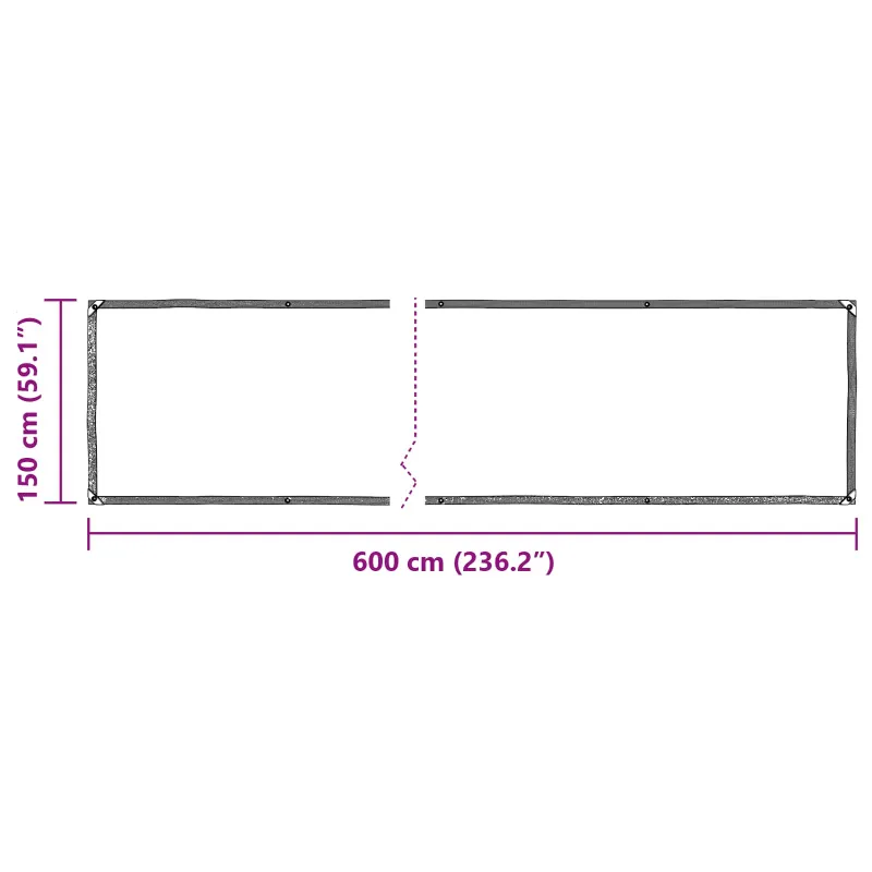Tarpas Skaidrus 6 x 1,5 m PE