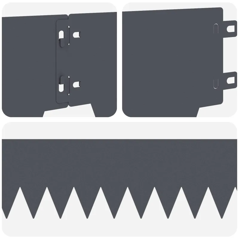 Vejo kraštas 30 pcs 103 x 15 cm metalas Antracito