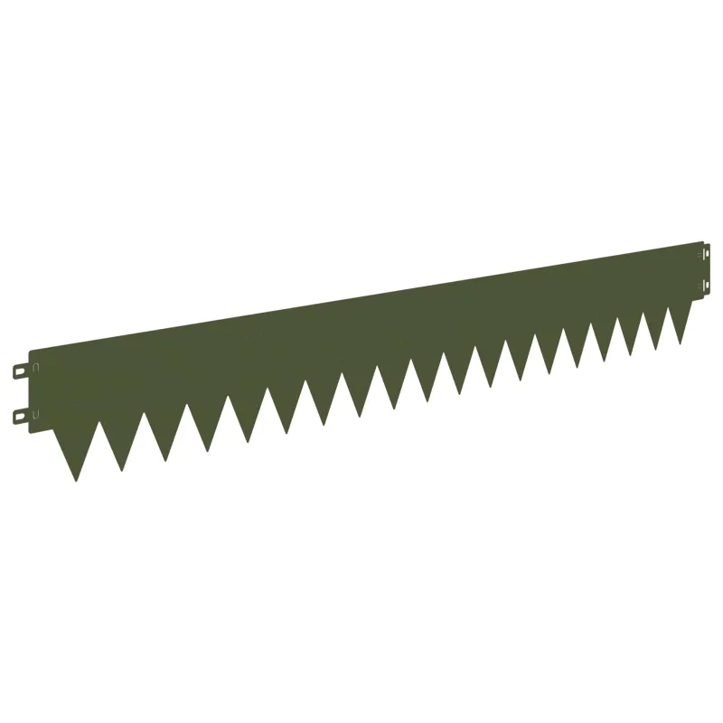 Vejo kraštas 20 pcs 103 x 15 cm metalas Alyvuogių žalia