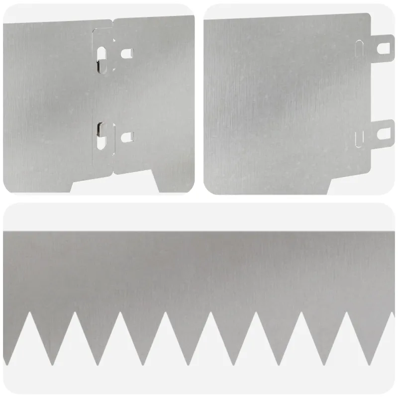 Vejo kraštas 20 pcs 103 x 15 cm metalas Sidabrinė