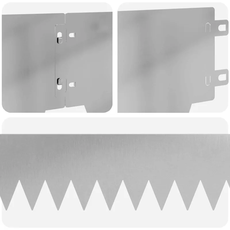 Vejo kraštas 10 pcs 103 x 15 cm metalas Sidabrinė