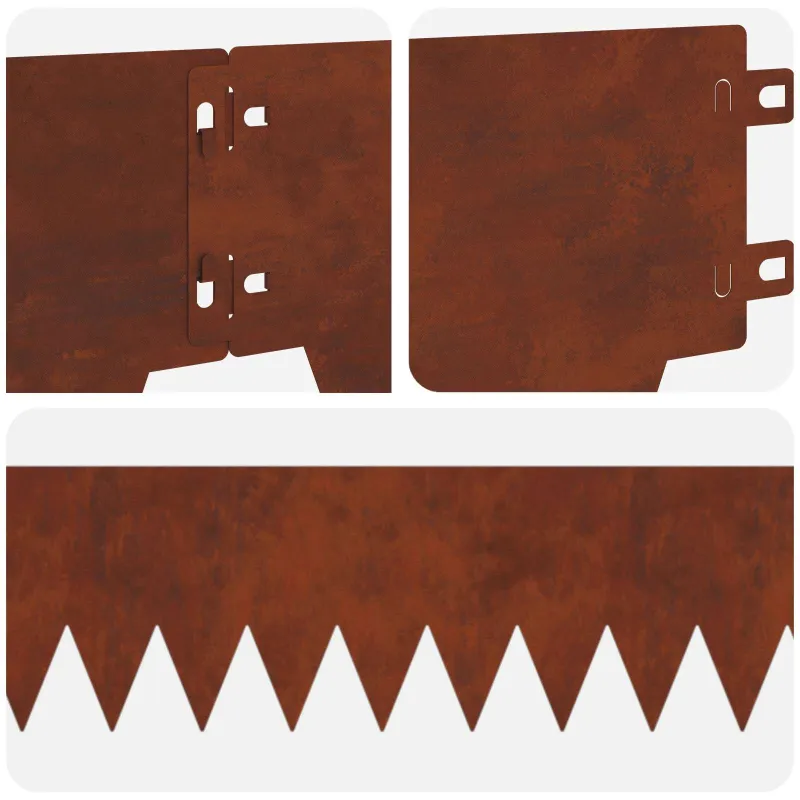 Vejo kraštas 30 pcs 103 x 15 cm metalas Rūdijanti