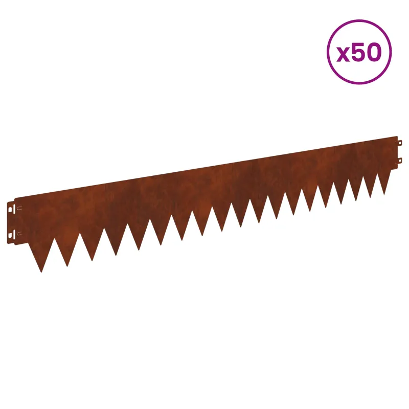 Vejo kraštas 50 pcs 103 x 15 cm metalas Rūdijanti