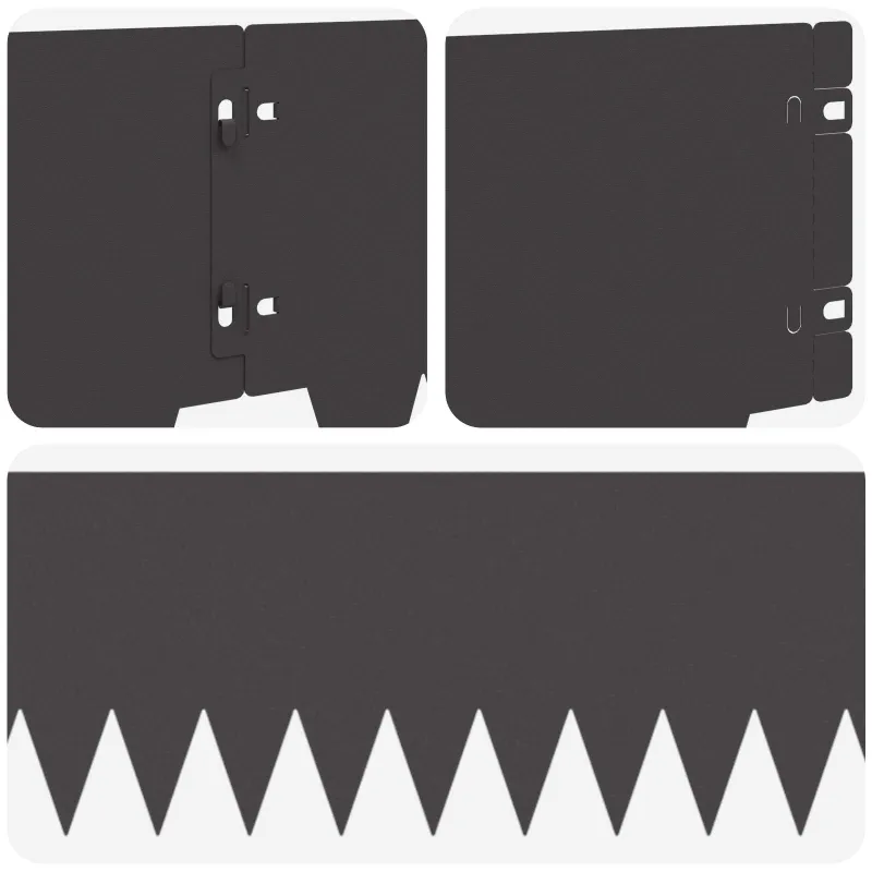 Vejo kraštas 10 pcs 103 x 20 cm metalas Juoda