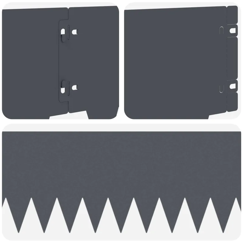Vejo kraštas 10 pcs 103 x 20 cm metalas Antracito