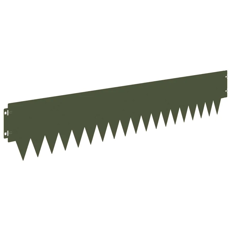 Vejo kraštas 20 pcs 103 x 20 cm metalas Alyvuogių žalia