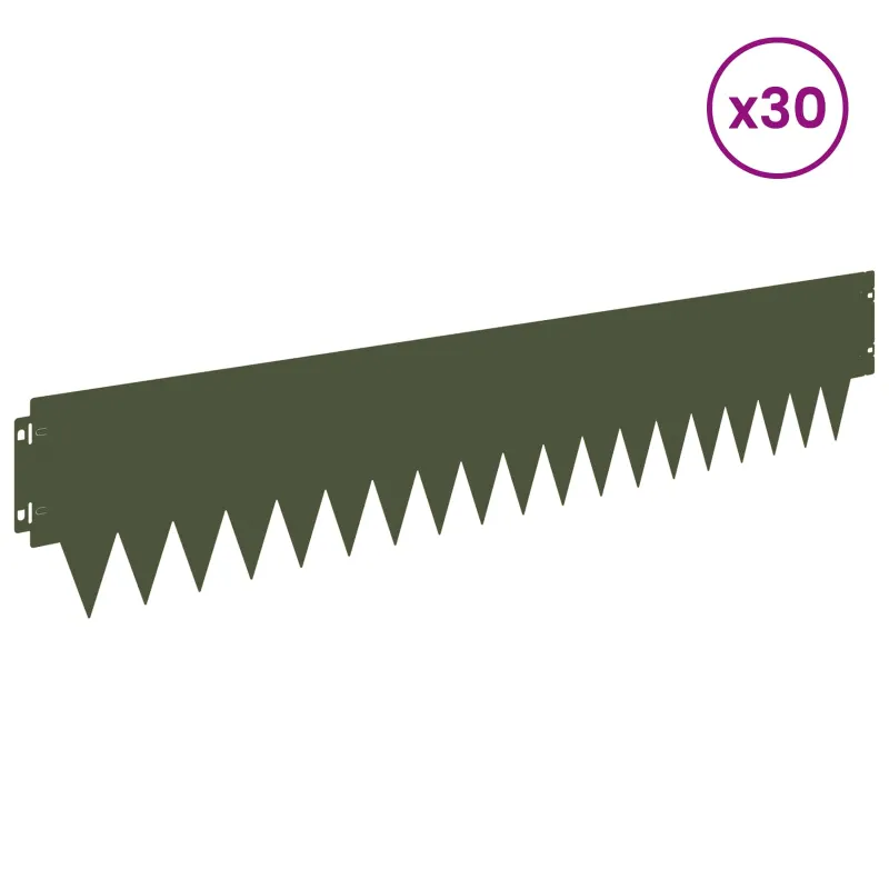Vejo kraštas 30 pcs 103 x 20 cm metalas Alyvuogių žalia