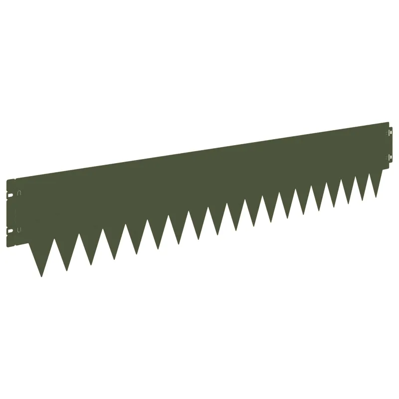 Vejo kraštas 30 pcs 103 x 20 cm metalas Alyvuogių žalia