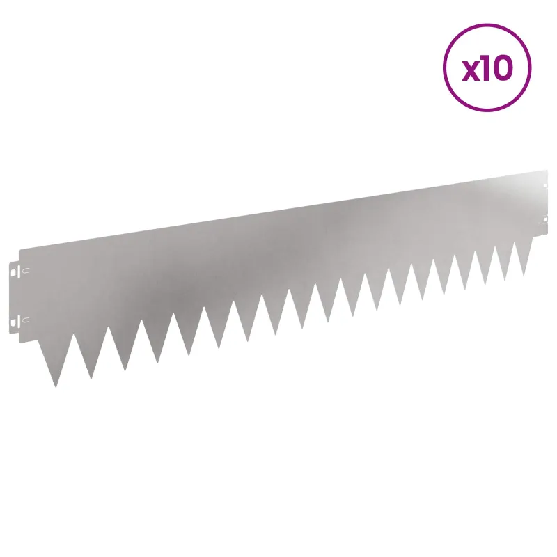 Vejo kraštas 10 pcs 103 x 20 cm metalas Sidabrinė