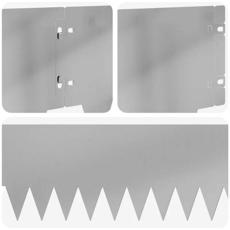 Vejo kraštas 10 pcs 103 x 20 cm metalas Sidabrinė