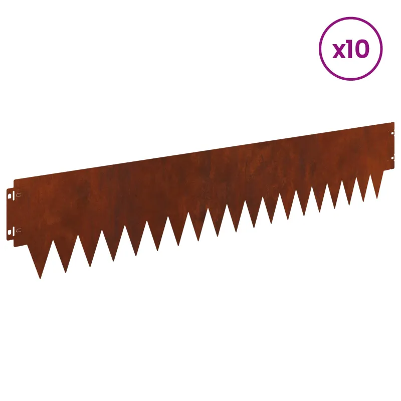 Vejo kraštas 10 pcs 103 x 20 cm metalas Rūdijanti