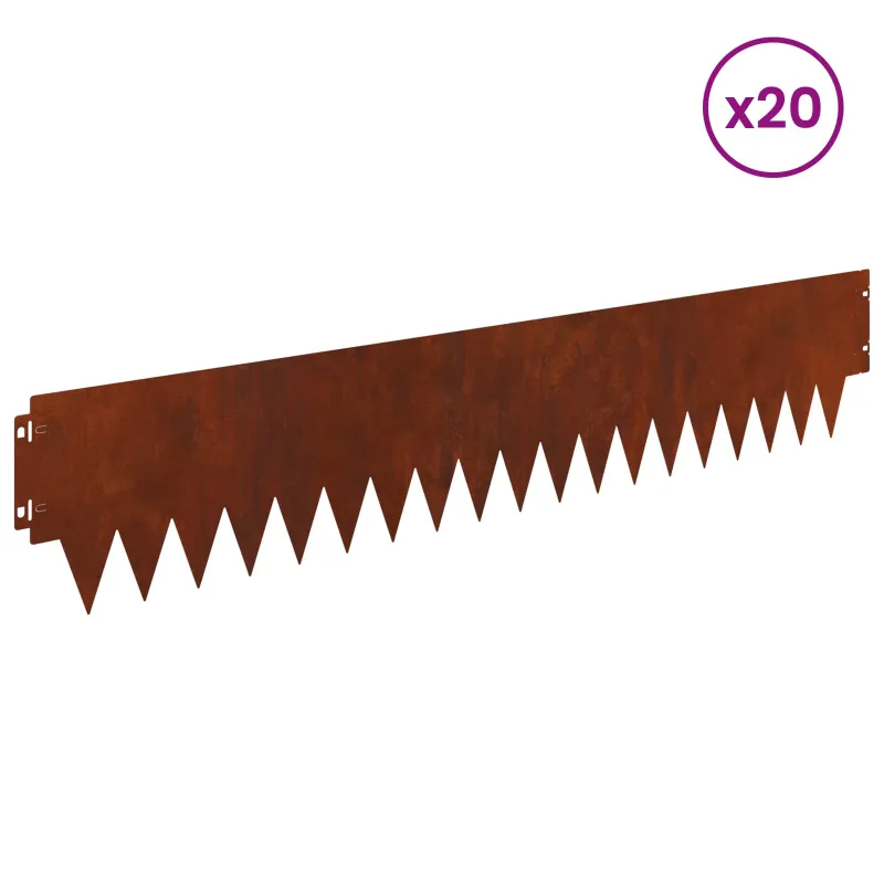 Vejo kraštas 20 pcs 103 x 20 cm metalas Rūdijanti