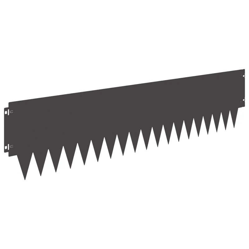 Vejo kraštas 20 pcs 103 x 25 cm metalas Juoda