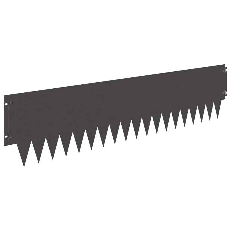 Vejo kraštas 20 pcs 103 x 25 cm metalas Juoda