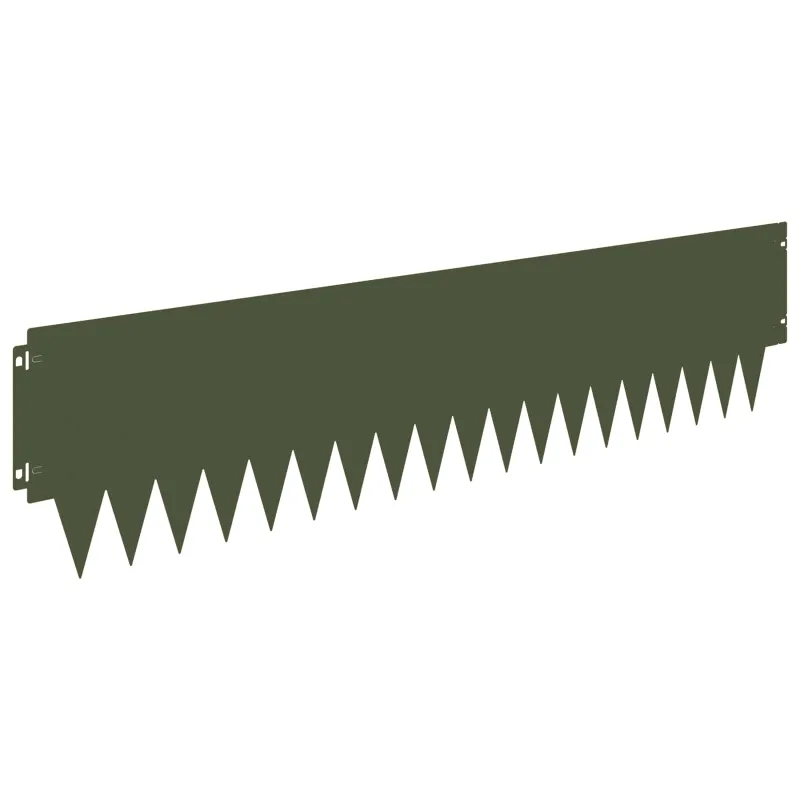 Vejo kraštas 10 pcs 103 x 25 cm metalas Alyvuogių žalia