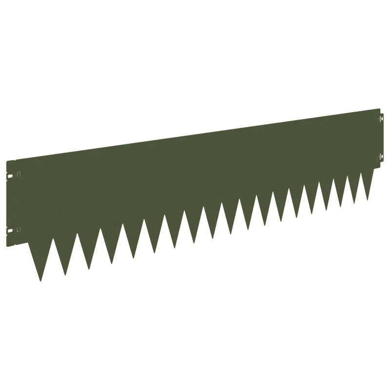 Vejo kraštas 20 pcs 103 x 25 cm metalas Alyvuogių žalia