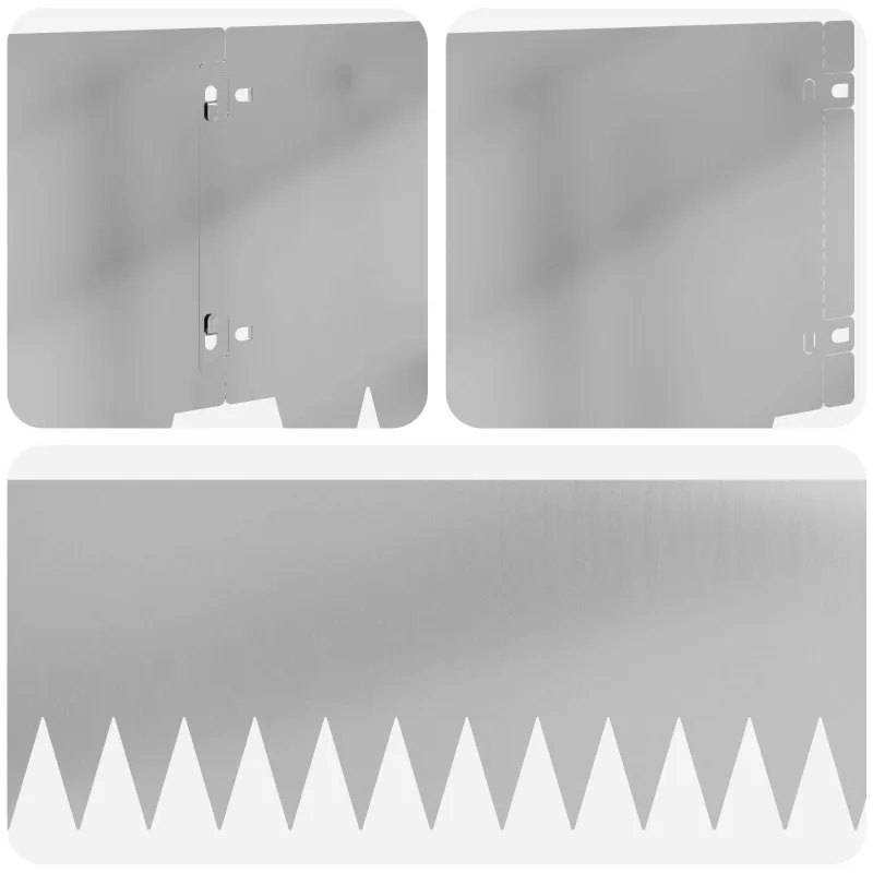 Vejo kraštas 10 pcs 103 x 25 cm metalas Sidabrinė
