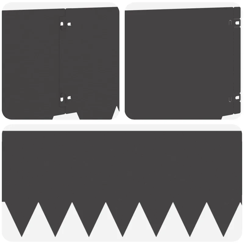 Vejo kraštas 10 pcs 103 x 30 cm metalas Juoda