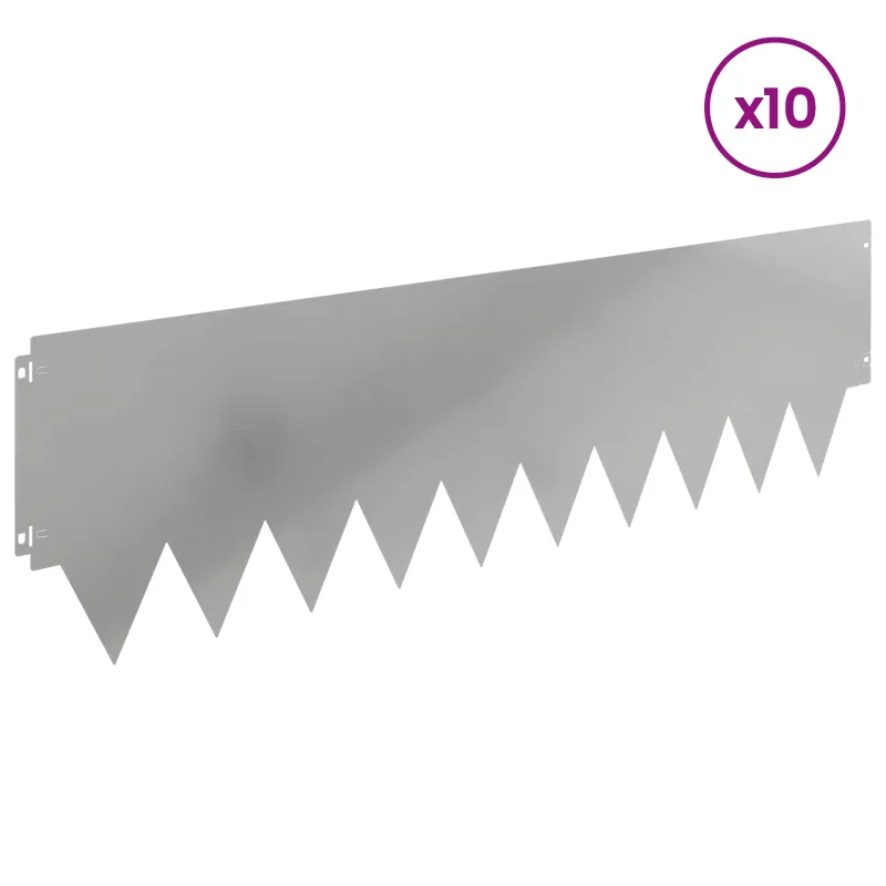 Vejo kraštas 10 pcs 103 x 30 cm metalas Sidabrinė