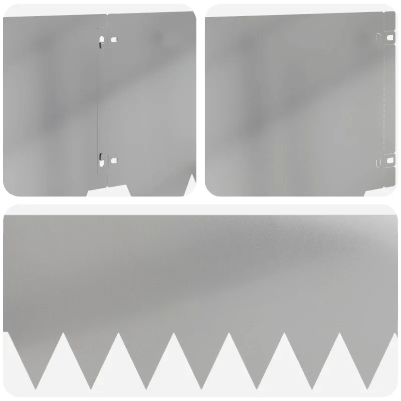 Vejo kraštas 10 pcs 103 x 30 cm metalas Sidabrinė