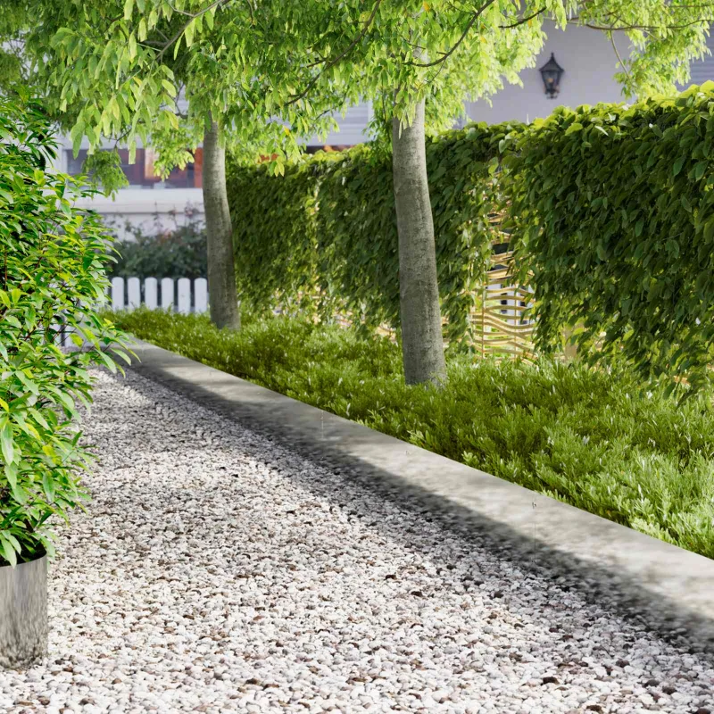 Vejo kraštas 20 pcs 103 x 30 cm metalas Sidabrinė